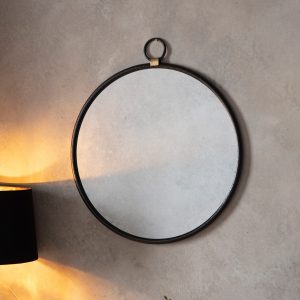 Gallery Direct Bayswater Black Round Mirror | Shackletons