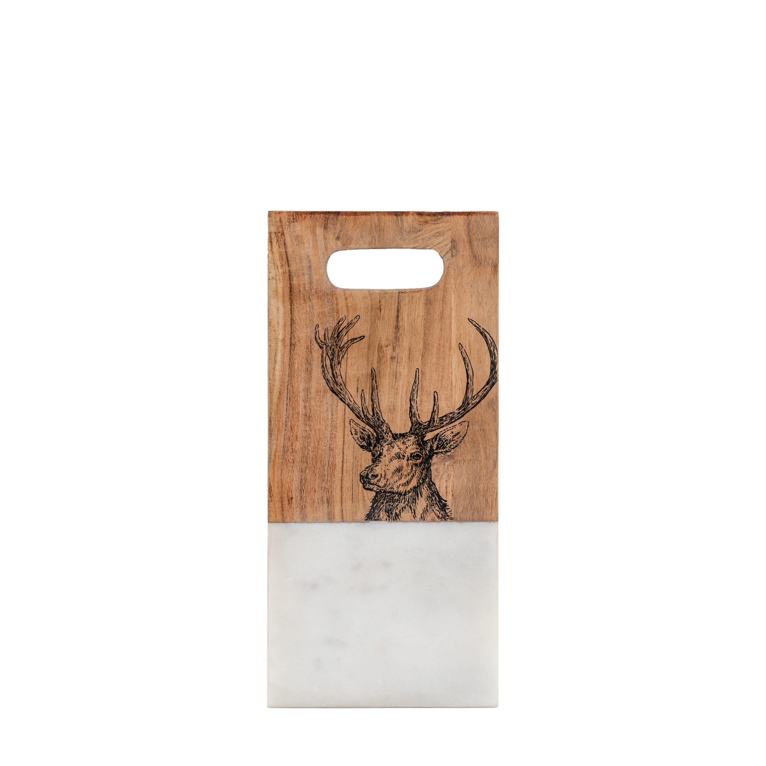 Gallery Direct Stag Board Small White Marble