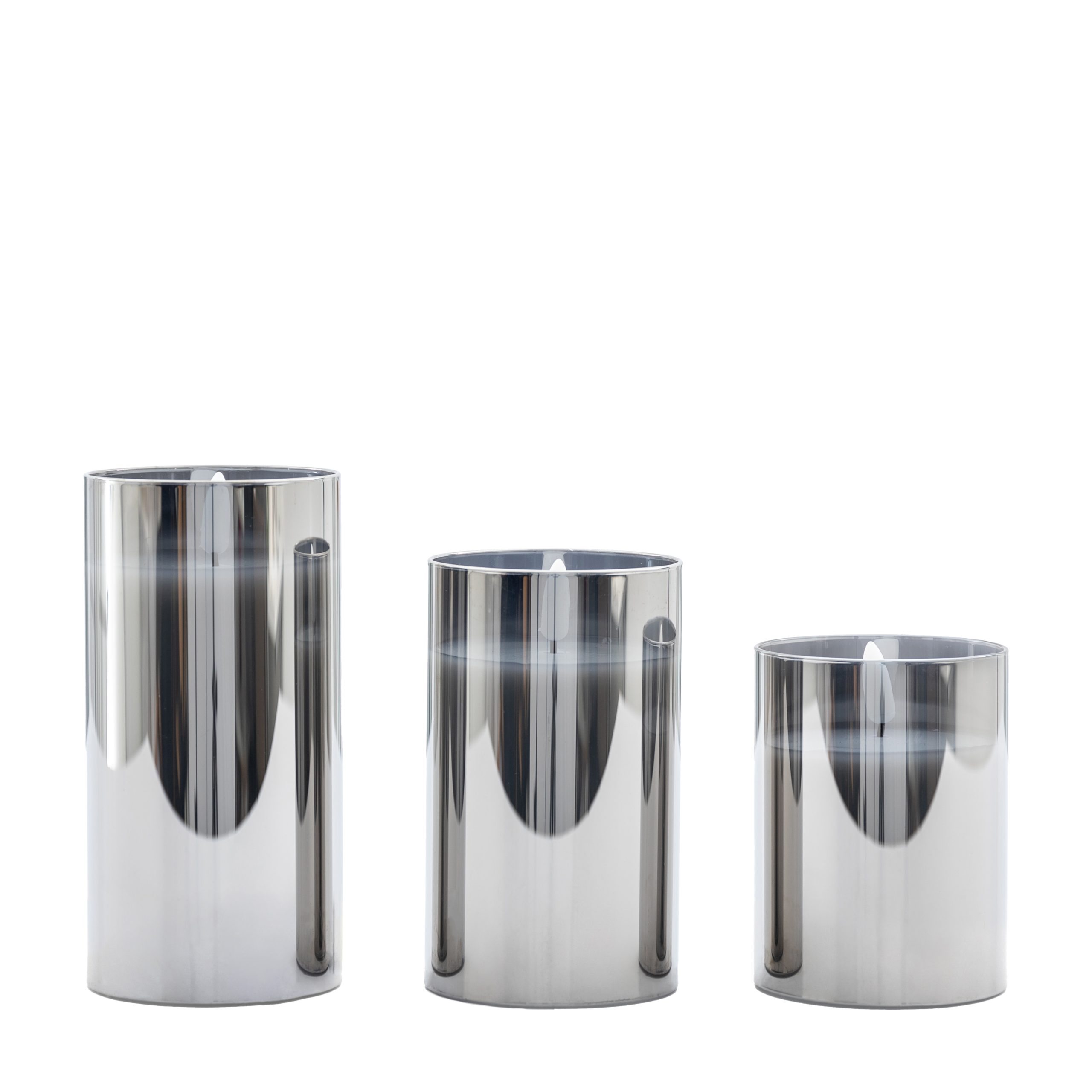 Gallery Direct LED Candle Grey Votive (Set of 3)