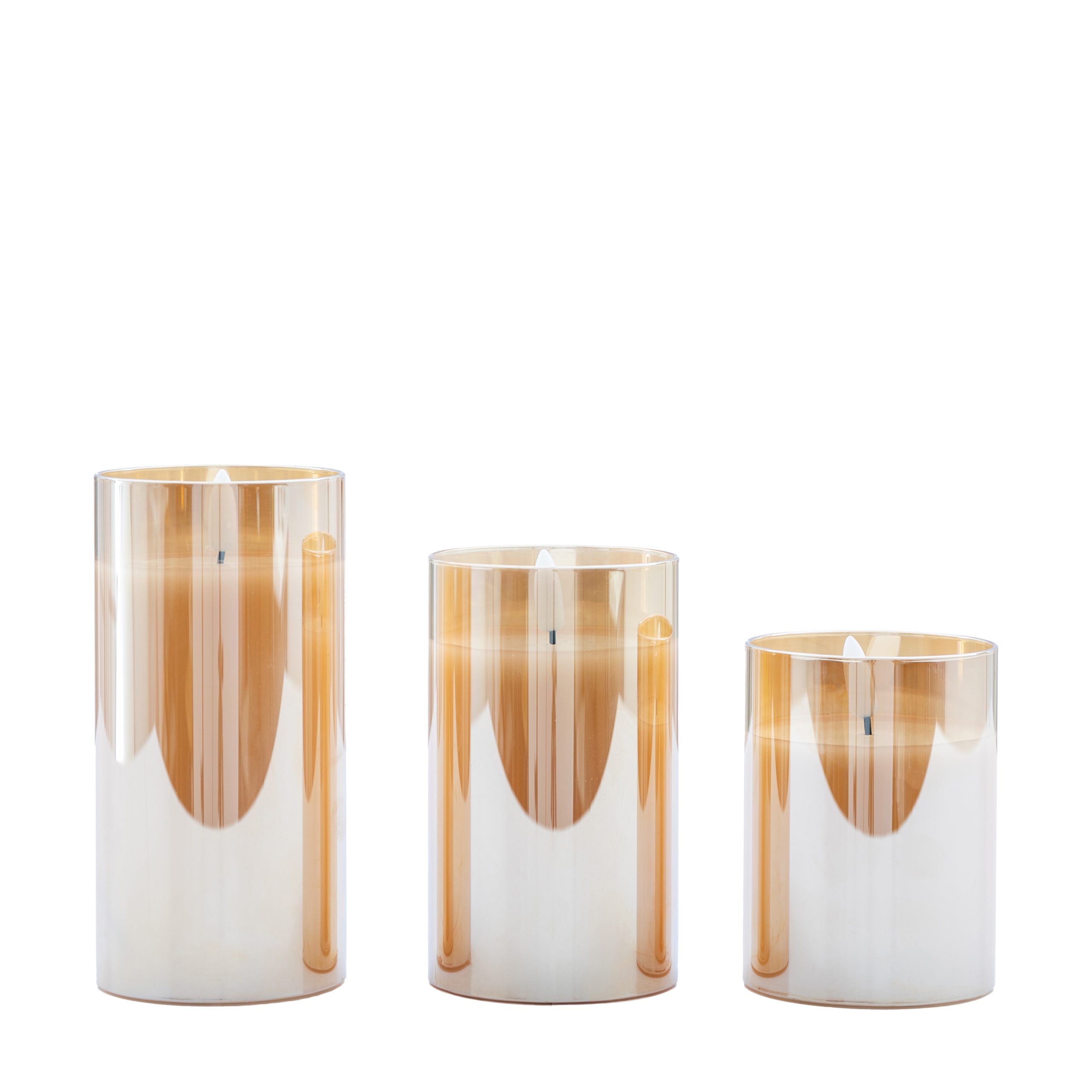 Gallery Direct LED Candle Gold Votive (Set of 3)