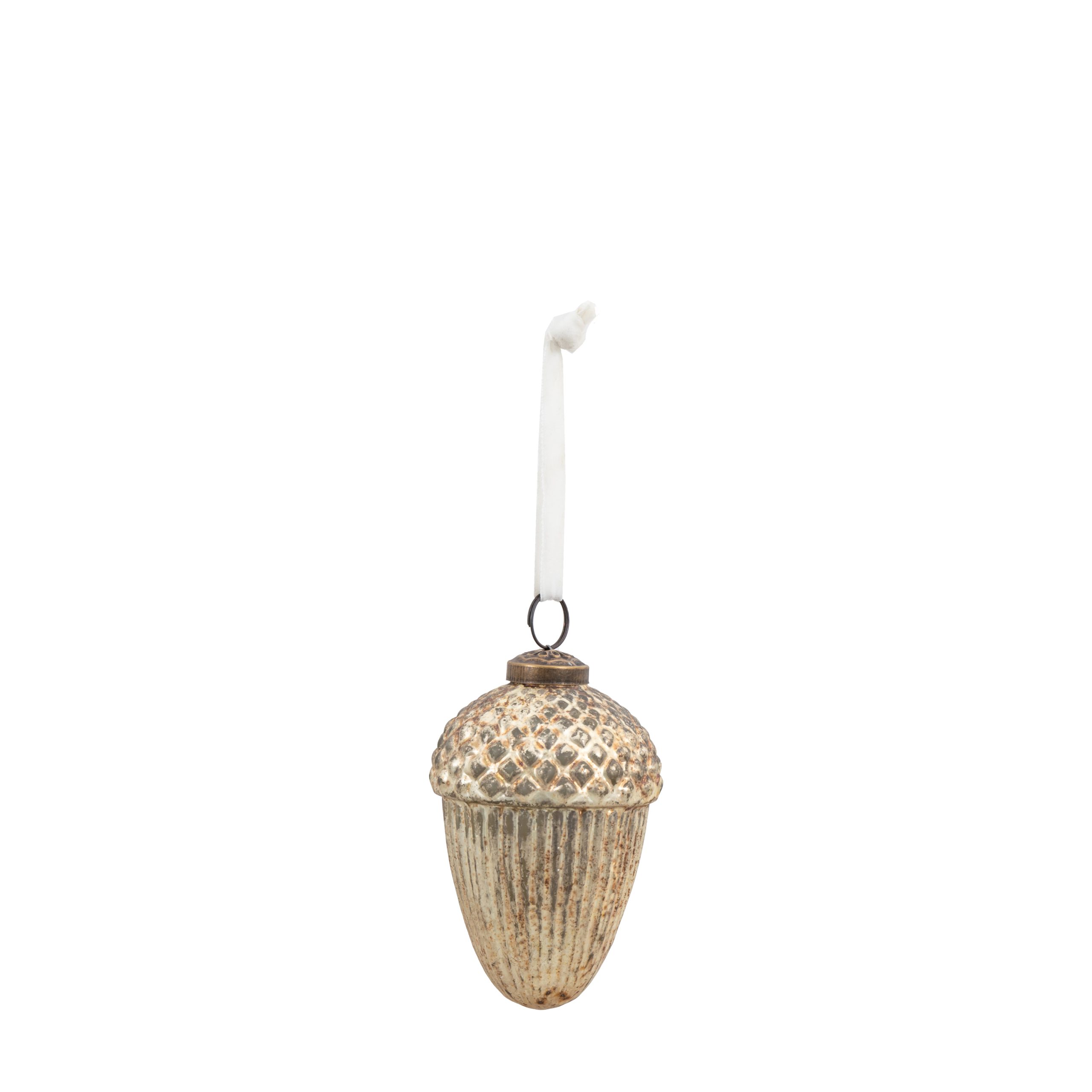 Gallery Direct Acorn Bauble Antique Gold (Set of 6