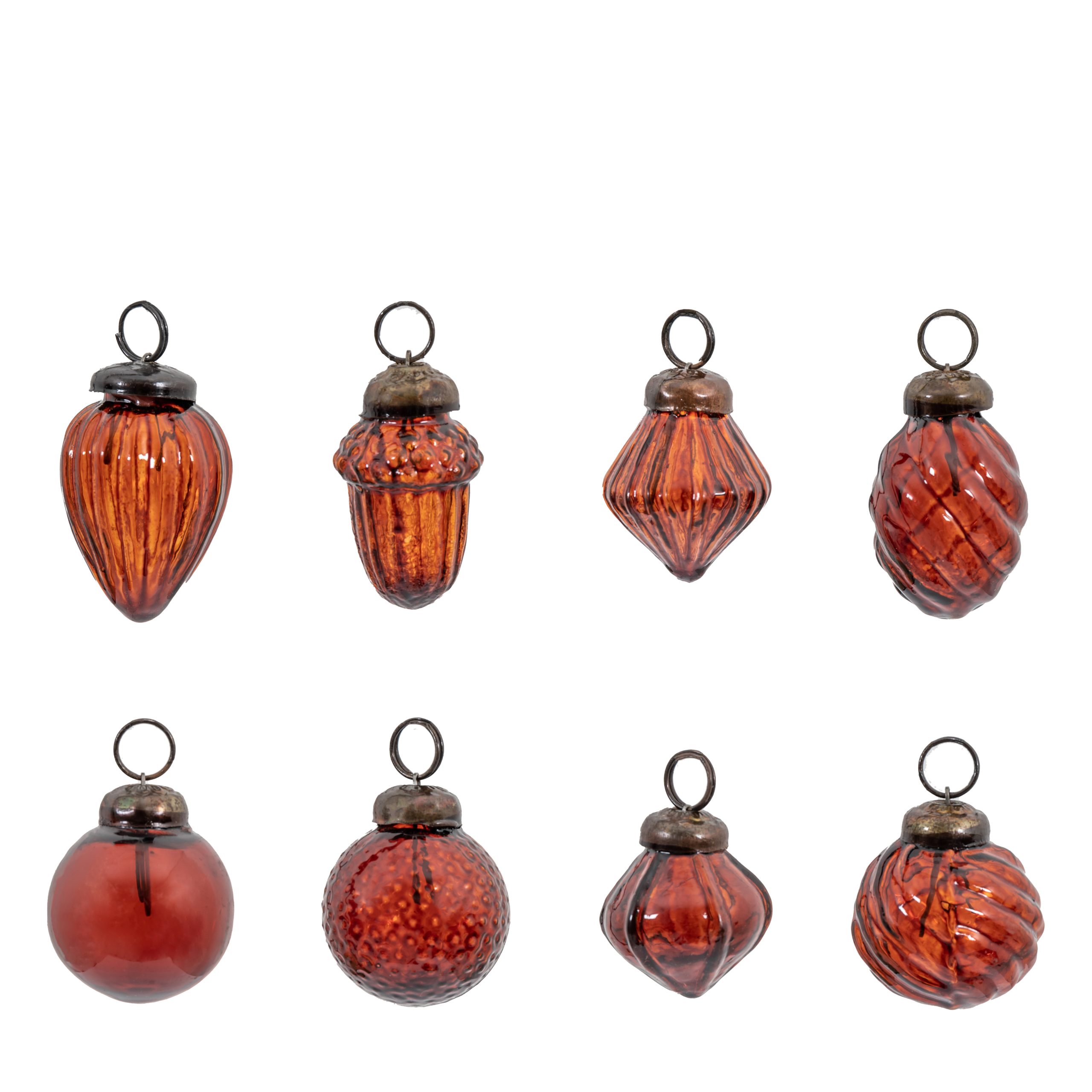 Gallery Direct Ava Mini Baubles Amber (Set of )