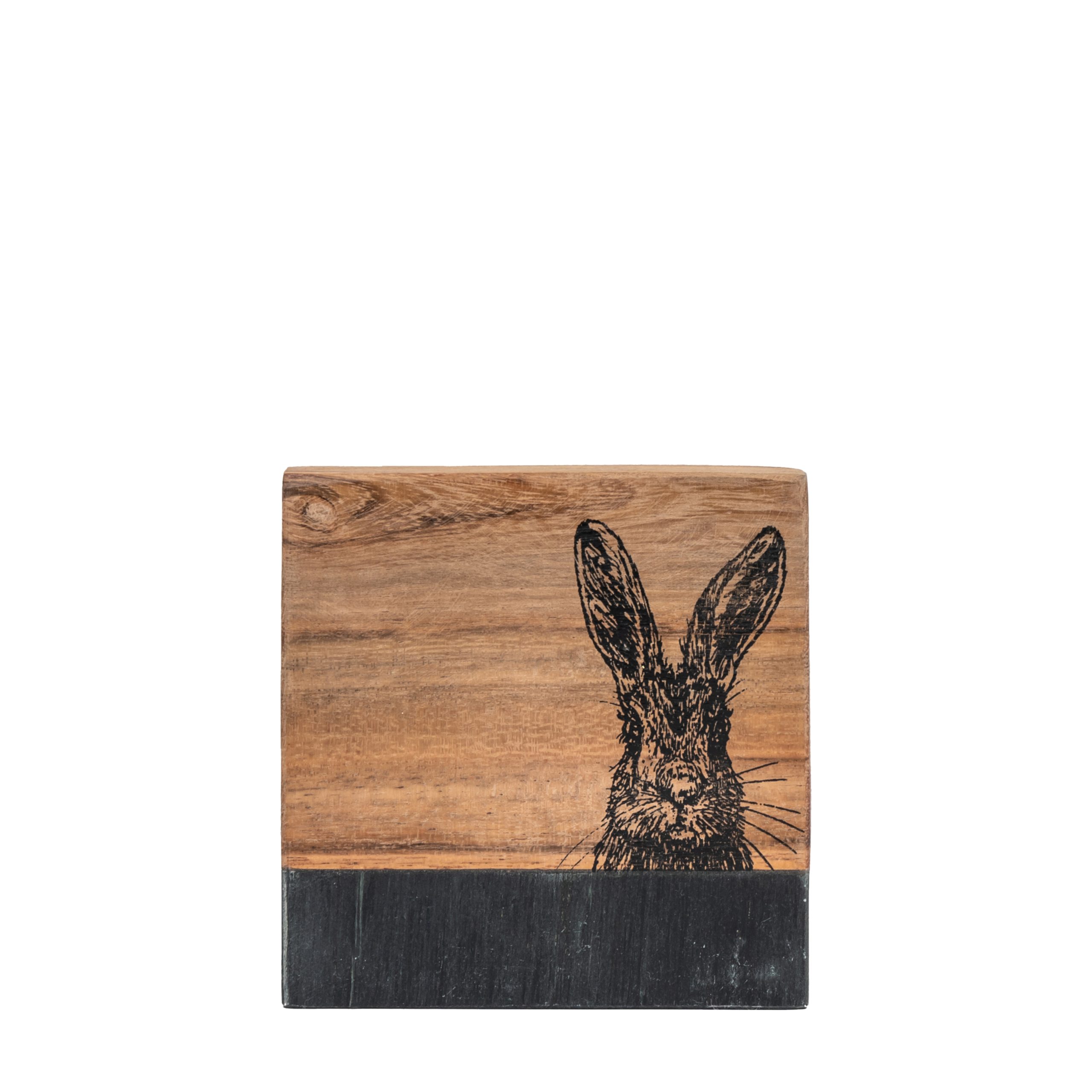 Gallery Direct Hare Coasters Black Marble (Set of 4)