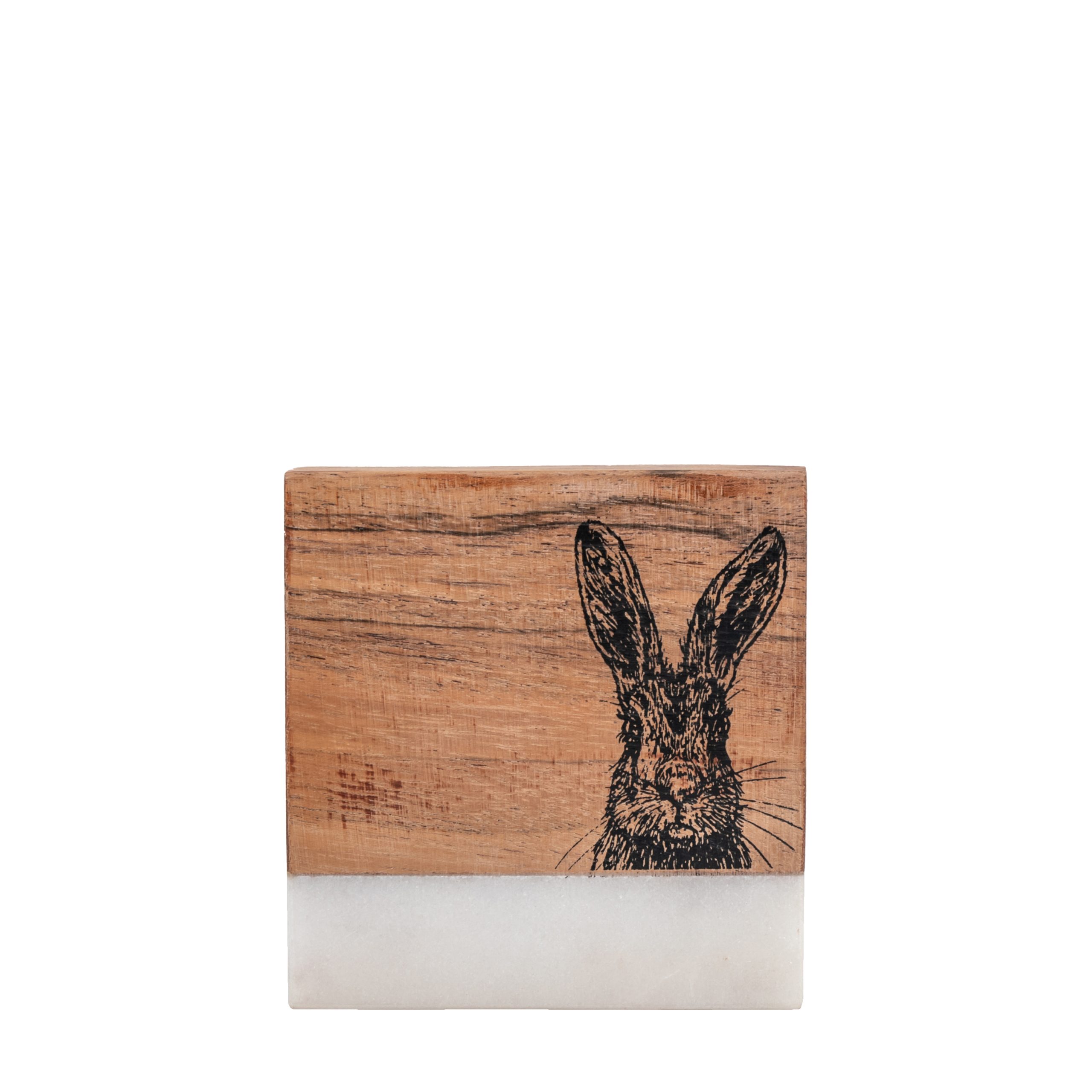 Gallery Direct Hare Coasters White Marble (Set of 4)