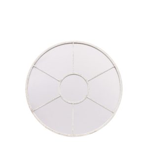 Gallery Direct Valence Round Mirror White | Shackletons