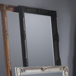 Gallery Direct Abbey Leaner Mirror Black | Shackletons