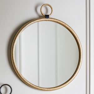 Gallery Direct Bayswater Gold Round Mirror | Shackletons