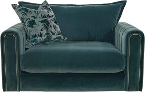 Alexander  James Summerton Snuggler Chair in Biba Haze | Shackletons