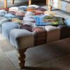 Banquet Large Patchwork Footstool in Fabric Patchwork