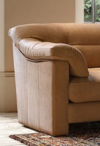 Alexander James Duffy Snuggler Chair in Soul Camel Leather | Shackletons