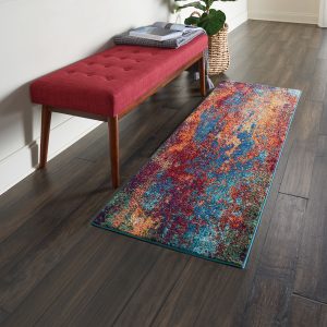 Nourison Rugs Celestial Runner Rug   229m x 066m in Atlantic | Shackletons