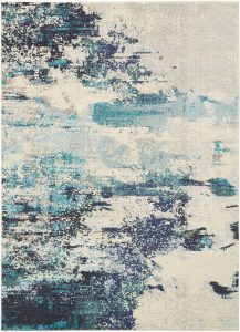 Nourison Rugs Celestial Rectangular Rug   18m x 119m in Ivory Teal Blue | Shackletons