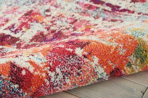 Nourison Rugs Celestial Rectangular Rug   114m x 066m in PinkMulti | Shackletons