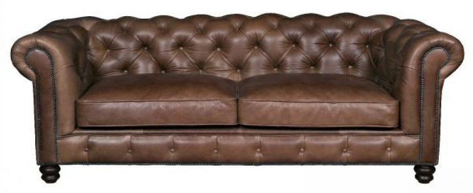 Vintage Sofa Company Gotti Club 3 Seater Fast Track Delivery (Espresso Leather)
