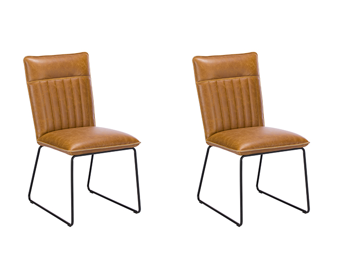 Pair of Cooper Dining Chairs - Tan