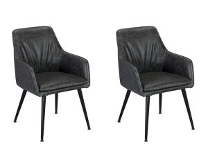 Pair of Oliver Arm Chairs Grey | Shackletons