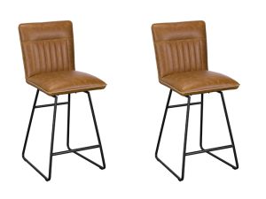 Pair of Cooper Bar Chairs   Tan | Shackletons