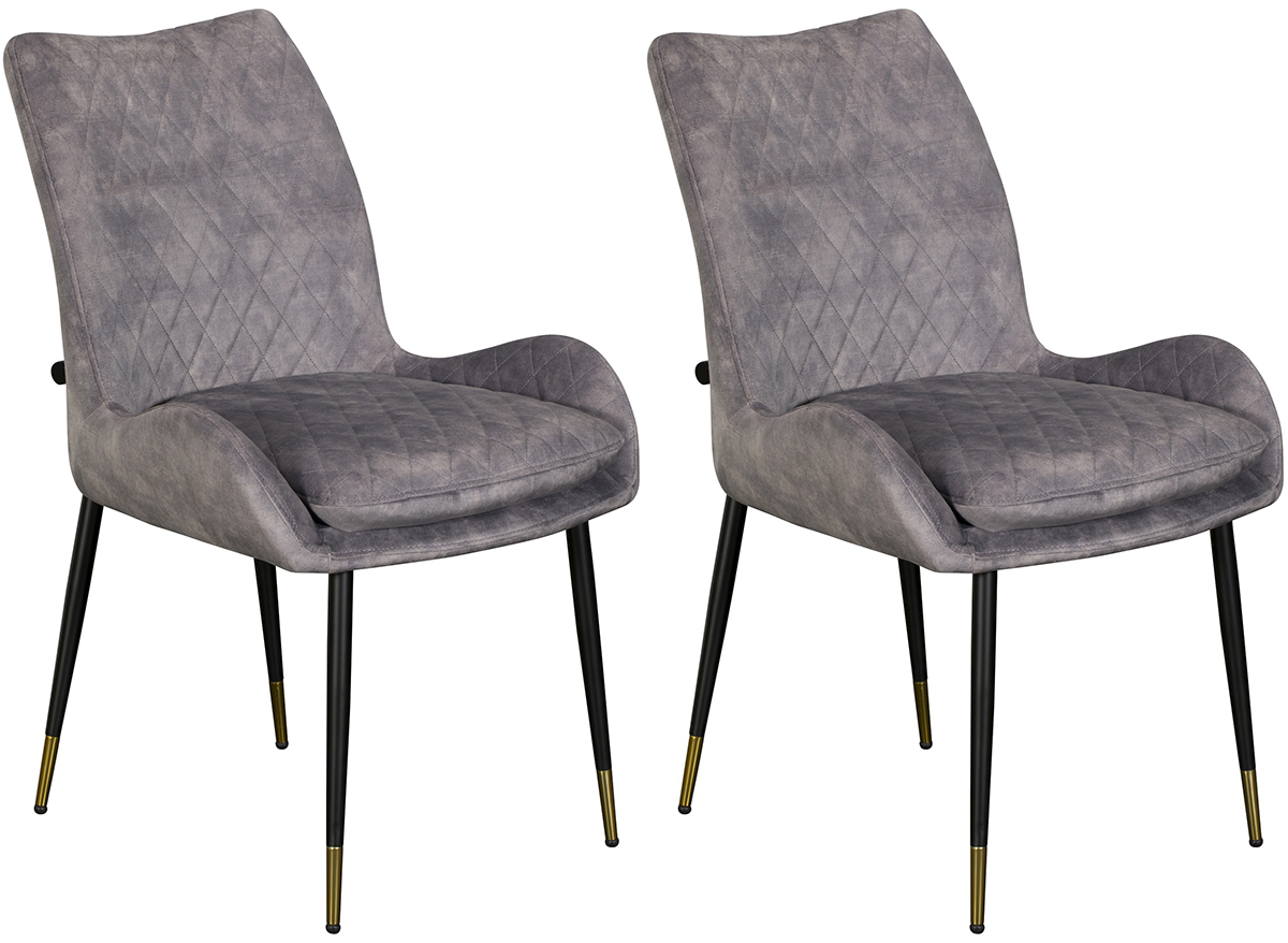 Pair of Sarah Dining Chairs - Grey