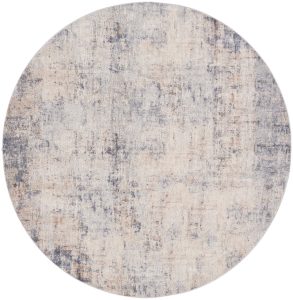 Nourison Rugs   Rustic Textures Circular RUS01 Rug in Grey  Beige   16m x 16m | Shackletons