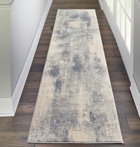 Nourison Rugs   Rustic Textures Runner RUS02 Rug in Blue  Ivory   23m x 066m | Shackletons