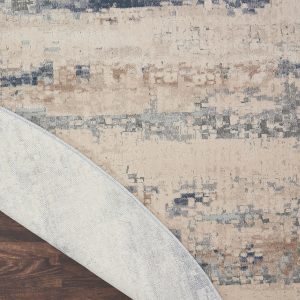 Nourison Rugs   Rustic Textures Circular RUS04 Rug in Beige  Grey   16m x 16m | Shackletons