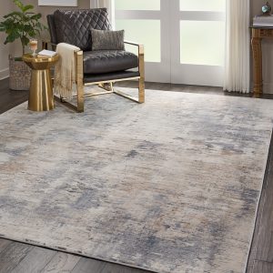 Nourison Rugs   Rustic Textures Rectanglular RUS05 Rug in Beige  Grey   39m x 28m | Shackletons