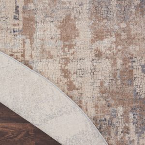 Nourison Rugs   Rustic Textures Circular RUS06 Rug in Beige  Grey   16m x 16m | Shackletons