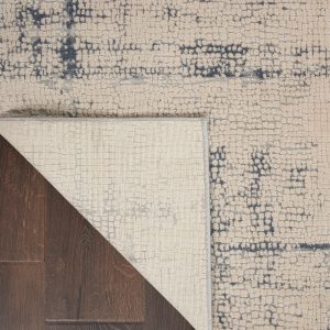 Nourison Rugs   Rustic Textures Rectanglular RUS06 Rug in Ivory  Blue   22m x 16m | Shackletons