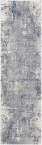 Nourison Rugs   Rustic Textures Runner RUS06 Rug in Grey  Beige   23m x 066m | Shackletons