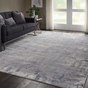 Nourison Rugs   Rustic Textures Rectanglular RUS06 Rug in Grey  Beige   32m x 24m | Shackletons
