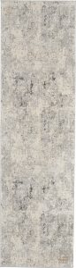Nourison Rugs   Rustic Textures Runner RUS07 Rug in Grey  Beige   23m x 066m | Shackletons