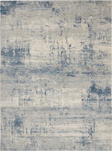 Nourison Rugs Rustic Textures Rectanglular RUS10 Rug in Ivory Blue 39m x 28m | Shackletons