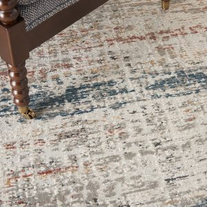 Nourison Rugs   Rustic Textures Rectanglular RUS14 Rug in Grey Multicolour   18m x 12m | Shackletons