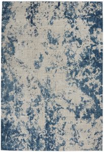 Nourison Rugs   Rustic Textures Rectanglular RUS16 Rug in Grey  Blue   22m x 16m | Shackletons