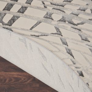 Nourison Rugs   Rustic Textures Circular RUS17 Rug in Ivory  Grey   16m x 16m | Shackletons
