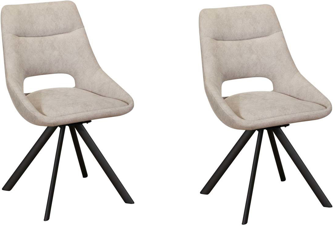 Pair of Paige Dining Chairs - Light Grey