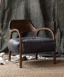 Alexander James Whimsical Accent Chair in Native Charcoal | Shackletons