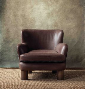 Alexander James Stubby Accent Chair in Native Redwood and Mogan Charcoal | Shackletons