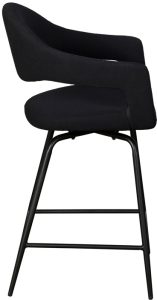Pair of Jasmine Bar Chairs   Black Boucle | Shackletons