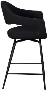 Pair of Jasmine Bar Chairs Black Boucle | Shackletons