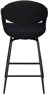 Pair of Jasmine Bar Chairs   Black Boucle | Shackletons