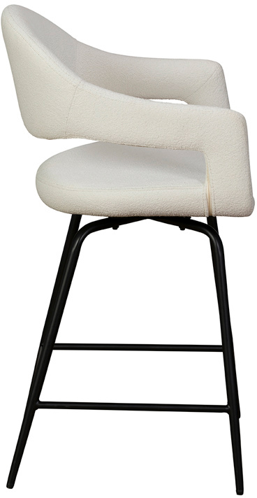 Pair of Jasmine Bar Chairs - Misty Boucle