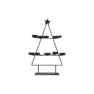 Gallery Direct Xmas Tree Tealight Holder Black | Shackletons