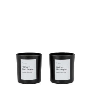 Gallery Direct Aroma Votive Leather Black Pepper Pack of 2 | Shackletons
