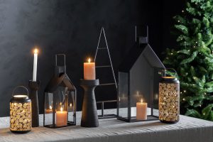 Gallery Direct Luna Candlestick Small Black S2 | Shackletons