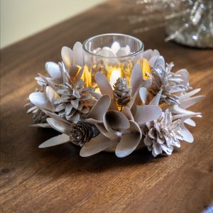 Gallery Direct Blush Cone Floral Tealight Holder | Shackletons