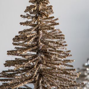 Gallery Direct Glittered Brush Tree Small Champagne | Shackletons