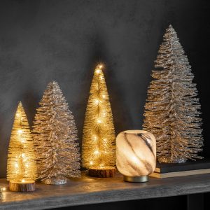 Gallery Direct Brush Tree LED Lights Gold | Shackletons