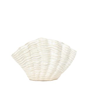 Gallery Direct Clam Vase Small Reactive White | Shackletons