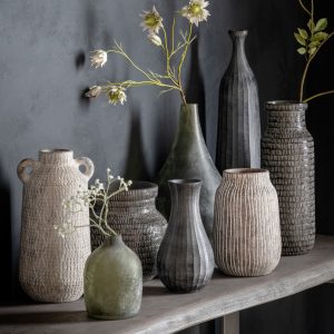 Gallery Direct Enya Bottle Vase Large Antique Grey | Shackletons